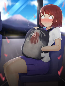 1futa 2024 backpack balls blush breasts brown_hair censored clothed clothing cum cum_in_container ejaculation erection excessive_cum exhibitionism ftnranat futa_only futanari hair_ornament heart hiding_erection huge_cock human intersex light-skinned_futa light_skin masturbation mosaic_censoring mostly_clothed motion_lines open_mouth original_character penis public_cum red_eyes school_uniform serafuku shoko_haine_(ftnranat) short_hair sitting solo stealth_masturbation thick_penis x-ray