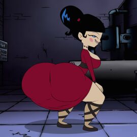 1girls animated animated_gif ass ass_clapping big_ass biting_lip black_hair blue_eyes bottom_heavy bouncing_ass bubble_butt clapping_cheeks clothing fat_ass female female_only gif gluteal_fold huge_ass jiggle jiggling_ass kimiko_tohomiko large_ass looking_at_viewer looking_back massive_ass solo thick_ass thick_thighs thunder_thighs twerking vanilladream34 wide_hips xiaolin_showdown