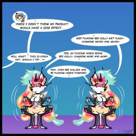 2025 animal_crossing anthro arthropod bodily_fluids canid canid_demon canine canis crouching demon dialogue digital_media_(artwork) dildo dildo_sitting disembodied_head drone dronification english_text female fox fur genital_fluids group hellaverse helluva_boss hi_res hybrid insects linked_speech_bubble loona_(helluva_boss) mammal mind_control mothost multi_arm multi_limb mythological_canine mythological_creature mythology nintendo numbered_sequence penetration queen_bee-lzebub_(helluva_boss) sex_toy simple_background speech_bubble text transformation trio twinning vaginal_fluids white_body white_fur whitney_(animal_crossing) wolf