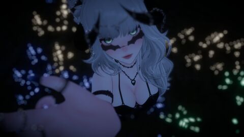 3d blurred_background blurry_background boobs breasts female female_only green_eyes sayamelon solo tagme unity_(engine) vrchat vrchat_avatar vrchat_media vrchat_model