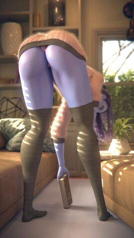 1girls 3d ass female light-skinned_female light_skin overwatch solo solo_female solo_focus studioaberration widowmaker