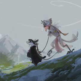 1:1 2025 3_fingers 3_toes 4_ears 4_toes anthro arms_tied avali avian avian_feet barefoot barn_owl beak being_held belt bird black_body black_cape black_clothing black_feathers black_fur black_hair black_sclera black_scutes black_toe_claws black_topwear blindfold bondage bottomwear bound bracelet breath brown_clothing cape chest_tuft claws clothing cold collar colored cuff_(restraint) detailed_background digital_drawing_(artwork) digital_media_(artwork) digitigrade dominant dominant_anthro dominant_male duo english_text feathered_wings feathers feet femboy fingers flaccid freezing fur fyr_(fenrir784) genitals gold_(metal) gold_bracelet gold_collar gold_jewelry grass grey_sky gun hair half-closed_eyes harem_outfit hi_res hood humanoid_genitalia humanoid_penis jewelry keuejay larger_anthro larger_male laser_weapon leading leash leashed_collar leashed_male loincloth long_tail looking_at_another looking_back looking_back_at_another male male/male metal metal_collar mostly_nude mountain multi_ear multicolored_body naphy narrowed_eyes nature nature_background neck_tuft owl pawpads paws penis pink_clothing plant purple_clothing purple_eyes raised_arms ranged_weapon red_beak restrained restrained_arms restraints river sadism scuted_feet scutes shaded side_view signature size_difference skinny sky skyscape slim smaller_anthro smaller_male smile smug snow snowy_mountain steamy_breath story story_in_description submissive submissive_anthro submissive_male tail tail_feathers talons text textured toes topwear translucent translucent_bottomwear translucent_clothing translucent_underwear tree tuft tyto tytonid underwear veil vss_vintorez walking walking_together water weapon weapon_on_back white_body white_feathers white_fur winged_arms wings