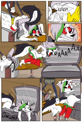 absurd_res anal anal_sex anthro areola ass breasts canid canid_demon canine censored censored_anus comic convenient_censorship crossover demon disney fairy_tales female fur genitals hellhound helluva_boss hi_res lev0on loona_(helluva_boss) mammal mythological_canine mythological_creature mythology object_insertion pain penetration pussy slapstick slapstick_humor solo the_three_little_pigs wet wet_body wet_fur