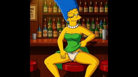 ai_generated ass drunk flashing marge_simpson panties pussy spreading spreading_legs tagme the_simpsons upskirt video