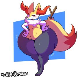 ambiguous_gender ass atsuinekowo big_ass braixen bubble_ass bubble_butt furry huge_ass pokemon pokemon_(species) tagme thick_thighs wide_hips