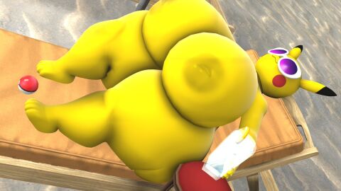 1girls 3d 3d_(artwork) animal_feet animal_focus ass ass_focus blue-tinted_eyewear blush_stickers body_fur chair closed_mouth eyewear_on_head female from_above from_behind full_body furry furry_female holding looking_back lying nilfkana nintendo no_humans nude on_desk on_side on_table pikachu pink-tinted_eyewear poke_ball poke_ball_(basic) pokemon pokemon_(species) pokémon_(species) purple-tinted_eyewear round_eyewear shiny_skin solo sunglasses table tail thick_thighs thighs tinted_eyewear two-tone_fur water white-framed_eyewear wide_hips yellow_fur