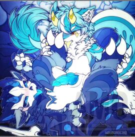 dragon duo facial_tuft feet foot_fetish foot_lick foot_play fur furred_dragon furred_scalie genitals gracieamai horn licking male male/male mythological_creature mythological_scalie mythology penis scalie tongue tongue_out tuft