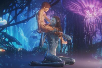 1boy 1girls 3d athletic athletic_female avatar avatar:_the_way_of_water blue_body blue_skin breasts fellatio female holding_partner human human_penetrating interspecies larger_female light-skinned_male light_skin looking_at_penis looking_down male na'vi neytiri nude nude_female penis pointy_ears sitting_on_person size_difference slender_body slim small_breasts sweat tail valenok
