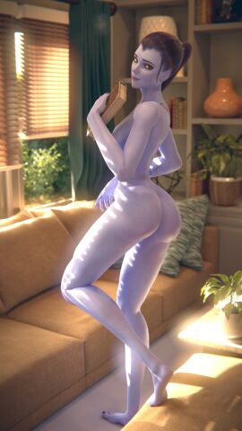 1girls 3d ass breasts female light-skinned_female light_skin overwatch solo solo_female solo_focus studioaberration widowmaker
