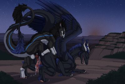 2024 after_orgasm animal_genitalia animal_penis anus artist_name ass balls bodily_fluids cum cum_in_ass cum_inside dragon duo english_text equine_genitalia equine_penis erection european_mythology feathered_diva felkin feral from_behind_position genital_fluids genital_slit genitals hi_res hybrid_genitalia hybrid_penis knot knotted_equine_penis knotted_penis leaking_cum looking_pleasured male male/male mythological_creature mythological_scalie mythology night open_mouth outside penis pull_out quadruped scalie sex sky star text western_dragon