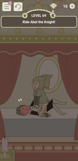 abel_the_knight accurate_art_style artist_request bedroom blush castle gay gay_sex iq_dungeon_(game) knight male medieval partially_clothed patrick_the_archer penis riding riding_penis yaoi