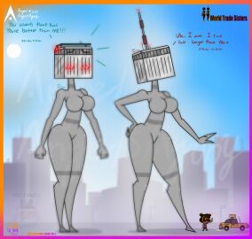 9/11 agonywelds angelsagony anthro ass breasts building buildings controversial controversy deki female male never_forget offensive sketch smaller_male taller_female tenna_(angelsagony) thick_ass thick_thighs thighs twin_towers wide_hips worldtradesisters