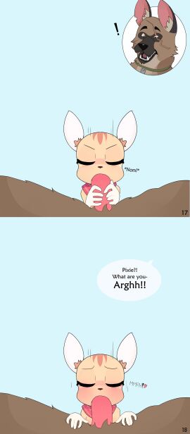 5_fingers absurd_res age_difference anthro anthro_on_anthro anthro_pov big_penis biped black_eyebrows black_text blue_background blush blush_lines bodily_fluids brother brother_(lore) brother_and_sister brother_and_sister_(lore) brown_body brown_fur brown_nose brutus_(pixie_and_brutus) canid canine canis closed_eyes clothed clothing comic dialogue digital_drawing_(artwork) digital_media_(artwork) domestic_cat domestic_dog duo english_text eyebrows eyelashes facial_markings felid feline felis fellatio female fingers first_person_view fur fur_tuft genitals german_shepherd glistening glistening_bodily_fluids glistening_face glistening_nose glistening_tears hand_on_another's_penis hand_on_penis hands_on_another's_legs hands_on_another's_thighs hands_on_legs hands_on_thighs head_markings heart_symbol heavy_blush herding_dog hi_res humanoid_genitalia humanoid_hands humanoid_penis inner_ear_fluff interrupted_speech interspecies kerchief larger_male leg_tuft looking_pleasured male male/female male_pov mammal markings mature_anthro mature_male monotone_genitals monotone_penis motion_lines multicolored_kerchief multicolored_neckerchief name_drop name_in_dialogue neckerchief neckwear nude nude_anthro nude_male ohiekhe older_male oral orange_stripes page_number pastoral_dog pattern_kerchief pattern_neckerchief penile penis penis_in_mouth pink_blush pink_heart pink_penis pixie_(pixie_and_brutus) pixie_and_brutus pointy_ears prick_ears sex sibling sibling_(lore) siblings simple_background sister sister_(lore) size_difference smaller_female sound_effects speech_bubble spread_legs spreading step-incest striped_body striped_face striped_fur striped_kerchief striped_neckerchief stripes tan_body tan_fur tan_inner_ear_fluff tears technical_incest text thin_eyebrows topless topless_anthro topless_female tuft white_body white_ears white_fur white_speech_bubble younger_female