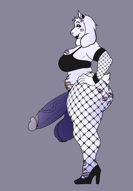 1futa alternate_version_available anthro armwear ass ass_bigger_than_head balls big_ass big_balls big_breasts big_butt big_penis black_lipstick bottom_heavy bottom_lip breasts bubble_ass bubble_butt clothing curvaceous curvy curvy_figure erection fishnet_armwear fishnets fupa furry futa_only futanari gayplantsex goat hand_on_hip heels huge_ass huge_balls huge_breasts huge_cock intersex legwear lipstick lipstick_mark lipstick_marks lipstick_on_ass lipstick_on_belly lipstick_on_breast lipstick_on_feet lower_lip mostly_nude narrowed_eyes navel_piercing nose_ring penis piercing purple_balls purple_eyes purple_penis side_view solo solo_futa tail thick_thighs toriel undertale voluptuous_futa wide_hips