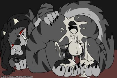 1boy after_anal after_sex anthro anus ass balls blush cub cum cum_in_ass cum_inside cum_on_ass cum_on_balls fangs fuf furry gay male male_cub male_only nude penis solo teeth tongue tongue_out young