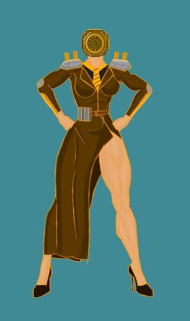 clock clock_head female female_focus female_only future_clockman_(skibidi_toilet_multiverse) muscular muscular_arms muscular_thighs rule_63 shoes skibidi_toilet skibidi_toilet_multiverse slit_dress sundarts