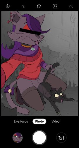 1animal 1futa a_cat_is_fine_too a_minus accessory ahe_gao all_fours alley ambiguous_gender anthro anthro_on_feral being_watched black_body black_fur blush bodily_fluids boots bow_ribbon camera_hud camera_view censor_bar claws clothing collar domestic_cat drooling ear_piercing eye_roll eyeshadow felid feline felis female female_penetrated feral feral_penetrated footwear from_behind_position fur furgonomics futa/female futa_on_feral futa_penetrating futa_penetrating_female futa_penetrating_feral futadom futanari genitals group hair hi_res hidden_eyes inner_ear_fluff internal intersex intersex/female intersex_penetrating intersex_penetrating_female interspecies jewelry kneeling kneeling_sex larger_anthro larger_futa larger_intersex legwear looking_at_another looking_at_viewer looking_pleasured makeup mammal mostly_nude necklace notched_ear outside penetration penis piercing purple_hair pussy red_eyeshadow ribbons saliva scratch_mark selfie sex shaking silhouette size_difference smaller_female smaller_feral smile stockings surrounded sweater tail tail_accessory tail_bow tail_grab tail_ribbon thigh_highs tongue tongue_out topwear translucent trembling tuft vaginal_penetration whiskers zoophilia