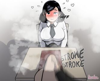 2futas bulge chloe_(lewdua) exhibitionism futa_only futa_pov futa_with_futa futanari intersex lewdua magali_(lewdua) masturbation pov school_uniform solo_focus stealth_masturbation