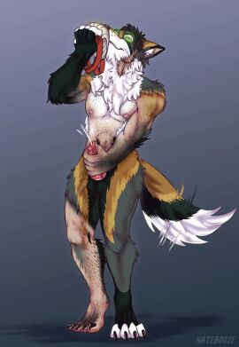 4_toes 5_fingers 5_toes animal_genitalia animal_penis anthro artist_name athletic athletic_anthro athletic_human athletic_male balls black_body black_claws black_fur black_hair black_nose bodily_fluids canid canine canine_genitalia canine_penis cheek_tuft chest_tuft claw_growth claws clothing cum cumshot digitigrade dipstick_fingers dipstick_tail dipstick_toes ears_back ejaculation erection eye_roll facial_tuft feet finger_claws fingers fluffy fluffy_tail fox fur fur_growth gay genital_fluids genitals gloves_(marking) glowing glowing_eyes gradient_background green_eyes grey_body grey_fur growth hair hair_to_fur hand_on_penis head_back hi_res holding_clothing holding_jockstrap holding_object holding_underwear human human_to_anthro hypnosis jockstrap jockstrap_on_face jockstrap_sniffing knot leg_markings looking_pleasured male male_only mammal markings masturbation mid-transformation mind_control motion_lines multicolored_body multicolored_fur natebooze navel neck_tuft nipples nude orgasm paws penile penile_masturbation penis penis_grab pink_eyes pink_nipples pink_penis pivoted_ears plantigrade_to_digitigrade scentplay simple_background smile sniffing sniffing_clothes socks_(marking) solo species_transformation spiral_eyes standing tail tail_markings tail_motion tailwag tan_body tan_fur toe_claws toes transformation tuft underwear underwear_on_face underwear_sniffing vein veiny_penis whisker_spots white_body white_fur