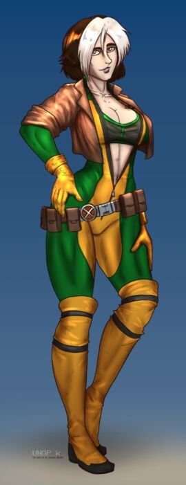 1girls female image_set looking_at_viewer marvel marvel_comics rogue_(x-men) short_hair tomboy unop variant_set x-men