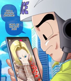 android android_18 blowjob bullying cuckold doompypomp dragon_ball dragon_ball_z female krillin kuririn robot robot_girl son_goten