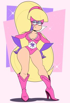 1girls aged_up artstyle_imitation ass bangs big_ass big_breasts big_butt big_hair big_thighs blonde-haired_female blonde_female blonde_hair blunt_bangs body_transformation boots breast_expansion breast_growth breast_growth_(enlargement) breasts busty cleavage cosplay cowboy_boots cowgirl_boots dc dc_comics dem_legs disney disney_channel disney_xd domino_mask elbow_gloves elbow_tufts expansion eyelashes eyeshadow female female_focus female_only figure_transformation gloves gravity_falls green_lantern_(series) hands_on_hips headband high_heel_boots high_heels hourglass_figure leotard long-haired_female long_gloves long_hair long_legs looking_at_viewer makeup mask masked masked_female muscular muscular_legs older_female pacifica_northwest pink_boots seducing seduction seductive seductive_body seductive_eyes seductive_gaze seductive_look seductive_pose seductive_smile solo solo_female sonson-sensei star_sapphire_(dc) star_sapphire_corps straight_hair teasing them_thighs thick_legs thick_thighs thighs transformation violet_lantern western_boots