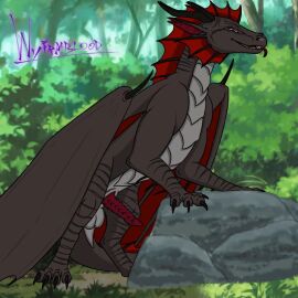 animated balls bodily_fluids dragon feral forest forest_background genital_fluids genitals male mythological_creature mythological_scalie mythology nature nature_background peeing penile_spines penis plant scalie sikav_farkas smoke smoke_from_nose solo tongue tongue_out tree urine watersports wyirmblood