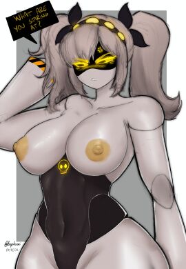 1girls 2d angry angry_expression angry_face areola ass baphoavi big_ass big_breasts big_thighs breasts butt clothed clothed_female clothing dialogue drone female female_only gigantic_ass gigantic_thighs glitch_productions huge_ass huge_breasts huge_thighs humanoid humanoid_female humanoid_only j_(murder_drones) looking_at_viewer murder_drones nipples robot robot_girl robot_humanoid screen_face solo tagme text thick_thighs thighs twintails