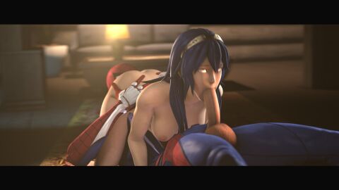3d crossover eastern_and_western_character fellatio female fire_emblem fire_emblem_awakening lucina_(fire_emblem) marvel marvel_comics nintendo oral peter_parker sex spider-man spider-man_(series)