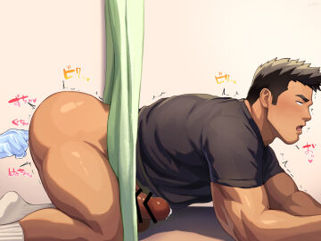 2boys all_fours anal anal_insertion anal_sex ass ass_bigger_than_head ass_up bara beefy biceps big_ass big_penis black_eyes blush bottomless brown_hair bubble_butt censor_bar censored censored_penis clinic curtains dat_ass doctor_on_patient duo erection fingering fingering_partner gay gloves hi_res huge_ass male male/male male_only manly mature_male moaning muscles muscular muscular_arms muscular_ass muscular_male original original_character penis plump_ass pointless_censoring precum precum_drip retracted_foreskin round_ass sanpaku sex short_hair side_view small_pupils socks thick thick_ass thick_penis tremble_spikes trembling uncircumcised uncut yaoi zifu