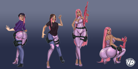 2d ass ass_expansion breast_expansion breast_growth breast_growth_(enlargement) breasts call_of_duty call_of_duty_modern_warfare_2_(2022) call_of_duty_warzone cleavage crop_top dark-skinned_female dark_skin ebonization eye_color_change female gender_transformation genderswap genderswap_(mtf) hair_color_change hair_growth large_ass large_breasts lip_expansion midriff mtf_transformation nicki_minaj nicki_minaj_(cod) race_swap rule_63 thick_thighs thigh_expansion transformation transformation_sequence vedtomd wide_hips