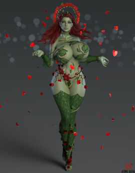 1girls 3d 3d_(artwork) 3d_model 3d_render aesmadaeva37 artist_logo artist_name barely_clothed batman_(series) bimbo bimbo_body breasts dc dc_comics female female_only flower flower_in_hair green_body green_eyes green_nails green_skin hips hourglass_figure pamela_isley pinup plant plant_clothing plant_girl poison_ivy red_hair simple_background solo solo_female thick thick_thighs thighhighs thighs toes vines wide_hips