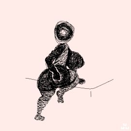 1girls animated ass ass_focus ass_grab ass_up big_breasts black_body boing breasts female kaff_k pixel_art sharon_the_shadow_(kaff_k)