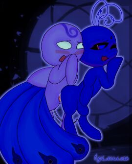 anthro_only blue_eyes blush duusu female ibispaintx kwami littlelilith looking_back male male/female miraculous:_tales_of_ladybug_and_cat_noir miraculous_ladybug nooroo_(miraculous_ladybug) nude open_mouth shitpost what