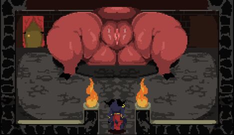 2girls alternate_version_available ass big_ass big_butt breastwizard bubble_ass bubble_butt chubby chubby_female clothing curvaceous curvy curvy_figure female female_only fire fully_clothed giantess goat goat_girl hooves horns huge_ass hyper_ass larger_female nude pixel_art pussy size_difference smaller_female solo_focus tagme thick_thighs unseen_female_face wide_hips yellow_eyes