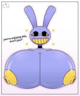 2025 big_ass blush breasts breasts_bigger_than_head chocker completely_nude dropedartist enormous_breasts exposed_breasts exposed_nipples female female_jax furry furry_female furry_only huge_breasts jax_(tadc) jax_(the_amazing_digital_circus) looking_at_viewer naked naked_female nipples nude nude_female rabbit rabbit_ears rabbit_girl rule_63 self_upload smile smile_face smiling smiling_at_viewer star text the_amazing_digital_circus