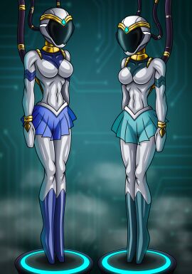 ass bishoujo_senshi_sailor_moon breasts clothing corruption drone dronification female haruka_tenou large_ass large_breasts latex michiru_kaiou mind_control re-maker sailor_neptune sailor_uranus skirt small_breasts tagme thick_thighs wide_hips