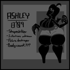 ashley_(jstolpa) black_body black_hair breasts claws creepy female jstolpa large_breasts nightmare_waifu tagme thick_thighs unsettling
