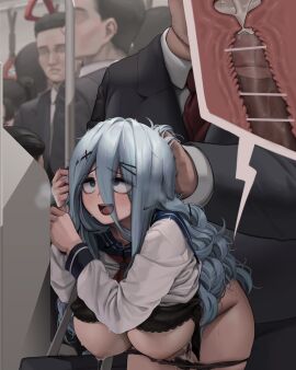 1boy 1girls against_glass age_difference aroused bent_over blue_eyes blue_hair breasts breasts_out censored chikan clothed_sex cock cum cum_in_pussy cum_in_uterus dick female female_focus female_human femsub fucked_silly glasses hair_grab human human_male large_breasts letdie1414 light-skinned_female light_skin looking_pleasured male maledom mature_male molestation multiple_boys multiple_males nerd nerdy_female older_male older_male_and_younger_female older_penetrating_younger original original_character penis public public_indecency public_sex public_transportation public_use pussy questionable_consent round_eyewear school_uniform schoolgirl sex sex_from_behind standing_sex teenage_female teenager thrusting train train_interior vaginal_penetration variant_set window younger_female