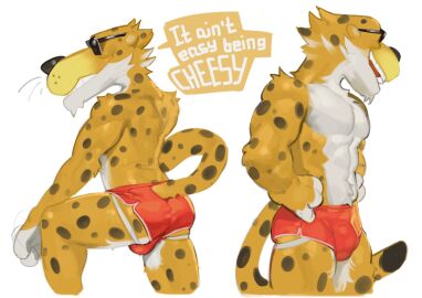 anthro cheetah cheetah_print cheetah_tail cheetos chester_cheetah furry furry_only gay gay_male kogito male male_anthro male_focus male_furry male_only mascot orange_fur sunglasses tagme whiskers yaoi