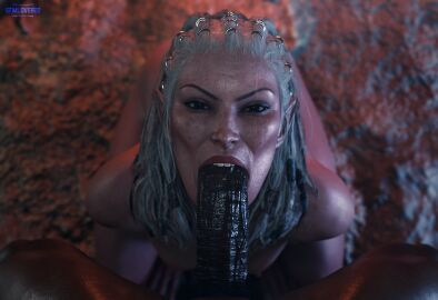 1boy 1girls 3d baldur's_gate baldur's_gate_3 big_penis blender blowjob dark-skinned_male dark_skin dungeons_and_dragons elf elf_ears eye_contact fellatio female forgotten_realms gilf interracial jaheira light-skinned_female light_skin male male/female male_pov older_female pale-skinned_female pale_skin partial_male penis pov pov_eye_contact sfmlover22 sucking_penis unseen_male_face wizards_of_the_coast wyll_ravengard