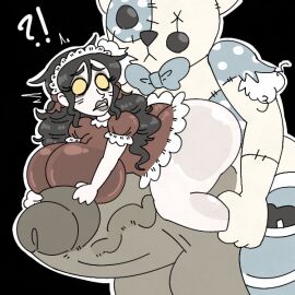 1futa 1girls 2d ass bernie_(don't_starve) big_ass big_breasts big_dom_small_sub breasts doll don't_starve don't_starve_(series) don't_starve_together dubious_consent erect_penis erection female futanari holding_ankle hollow_eyes huge_breasts hyper_penis imminent_rape imminent_sex intersex klei_entertainment large_ass large_penis male massive_penis milkbuni partially_clothed penis penis_bigger_than_body plushie plushophilia riding_penis size_difference smaller_female teddy_bear veiny_penis willow_(don't_starve)