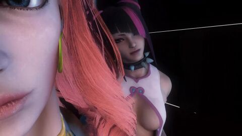 3d animated big_breasts breasts dancing juri_han manon_legrand pressing_breasts_together primemocap street_fighter street_fighter_6 tagme third-party_edit video virt-a-mate virtamate