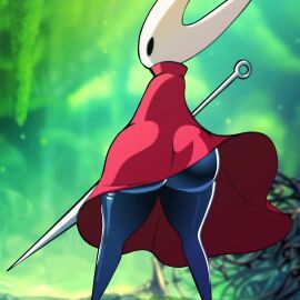 2d 2d_animation animated ass back_view big_ass black_body bottom_heavy bubble_ass bubble_butt cape cloak divine_wine female hollow_knight hollow_knight:_silksong hollow_knight_(franchise) hornet_(hollow_knight) huge_ass sound standing tagme team_cherry twerking video