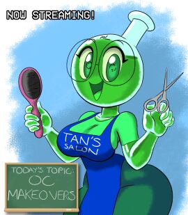 1girls anthro ass breasts brush cute female glass glasses inanimate_animate millie_(tansau) picarto.tv tansau tansau's_lab_stream thick_thighs