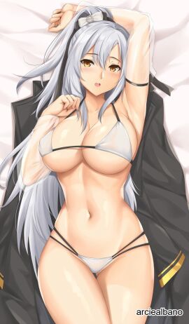 1girls 2d 2d_(artwork) 2d_artwork adult adult_female arciealbano arm_above_head arm_up armpit armpit_crease armpit_peek armpits azur_lane bare_armpits bare_belly bare_chest bare_hands bare_hips bare_legs bare_midriff bare_navel bare_shoulders bare_skin bare_thighs belly belly_button big_breasts bikini bikini_bottom bikini_only bikini_top black_coat black_jacket breasts brown-eyed_female brown_eyes busty busty_female cleavage coat collarbone curvaceous curvaceous_body curvaceous_female curvaceous_figure curvaceous_hips curvaceous_thighs curvy curvy_body curvy_female curvy_figure curvy_hips curvy_thighs digital digital_art digital_drawing digital_drawing_(artwork) digital_media digital_media_(artwork) drake_(azur_lane) elbows exposed_armpits exposed_belly exposed_chest exposed_hips exposed_legs exposed_midriff exposed_navel exposed_shoulders exposed_skin exposed_thighs female female_focus female_only fingers groin hair_between_eyes hair_ribbon hair_tie hairless_armpits halterneck hand_above_head hand_up high_resolution highres hourglass_figure inframammary_fold inguinal_crease inguinal_ligament jacket large_boobs large_breasts lean_figure linea_alba long_hair looking_at_viewer lying lying_down lying_on_back lying_on_bed mature mature_female midriff narrow_waist navel nipple_bulge on_back on_bed open_coat open_jacket plump_breasts ponytail posing posing_for_the_viewer ribbon shaved_armpits shoulders simple_background slender_body slender_waist slim_waist solo standing stomach string_bikini swimsuit swimwear thick_thighs thigh_gap thighs upper_body white-haired_female white_background white_bikini white_bikini_bottom white_bikini_top white_eyebrows white_hair white_hair_ribbon white_hair_tie white_ribbon white_string_bikini white_swimsuit white_swimwear wide_hips