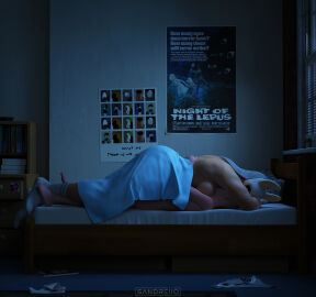 1boy 1girls 3d anna_(dead_by_daylight) ass big_ass big_breasts breasts bunny_mask cuddling dbd dead_by_daylight dominant_female female huntress_(dead_by_daylight) larger_female male masked_female muscular muscular_female rabbit_mask romantic sandreiio sleeping smaller_male taller_female the_huntress_(dead_by_daylight)