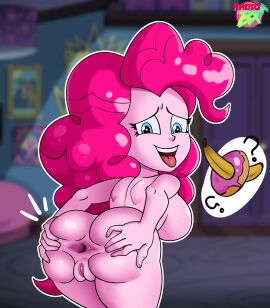 ahe_gao anus ass balloonbutt big_ass big_breasts big_butt big_thighs breasts bubble_ass bubble_butt equestria_girls female female_only hasbro my_little_pony pink_body pink_hair pink_pussy pink_skin pinkie_pie_(eg) pinkie_pie_(mlp) pussy radiobx shortstack solo_female spread_anus spread_ass spread_butt spread_pussy spreading_ass tongue tongue_out