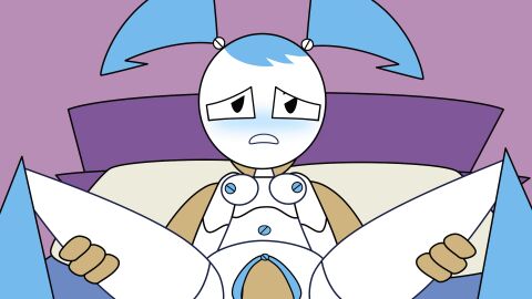 2d animated female jenny_wakeman male my_life_as_a_teenage_robot nickelodeon nicktoons on_bed on_top paramount_pictures parody penis pussy spanky15 viacom