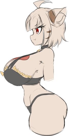 ass big_ass big_breasts breasts bubble_ass bubble_butt felis_(lucyfercomic) female huge_ass lucyfercomic original thick_thighs wide_hips